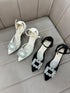 Women Rhinestone Pointed Toe Heel
